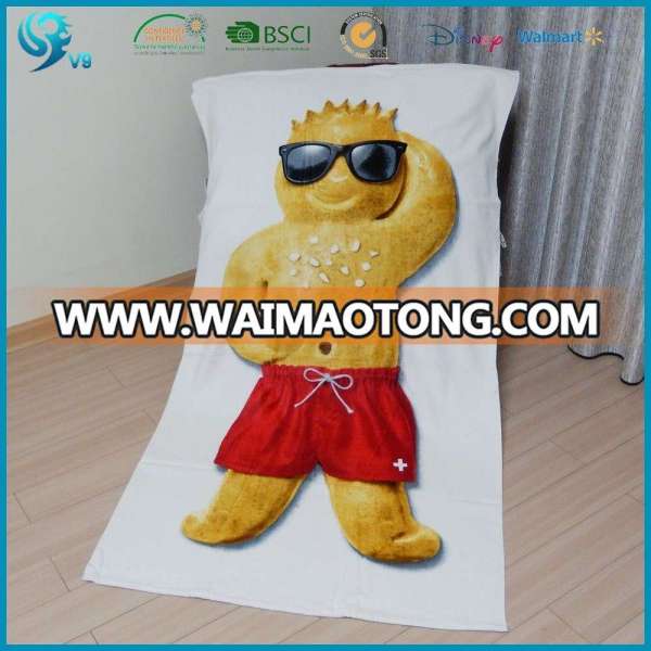 Cmyk Reactive Printing Cotton Beach Towel Factory